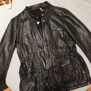 Free People vegan leather jacket